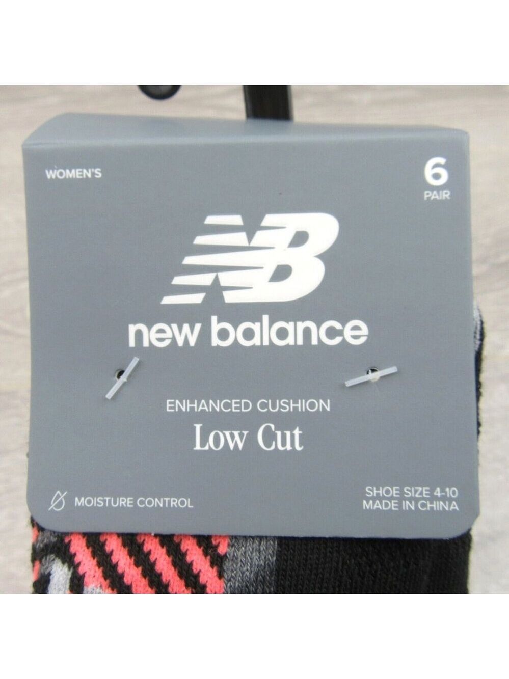 New Balance Enhanced Cushion Low Cut Socks Womens Size (4-10) 6 Pairs Pack NEW - Picture 3 of 9